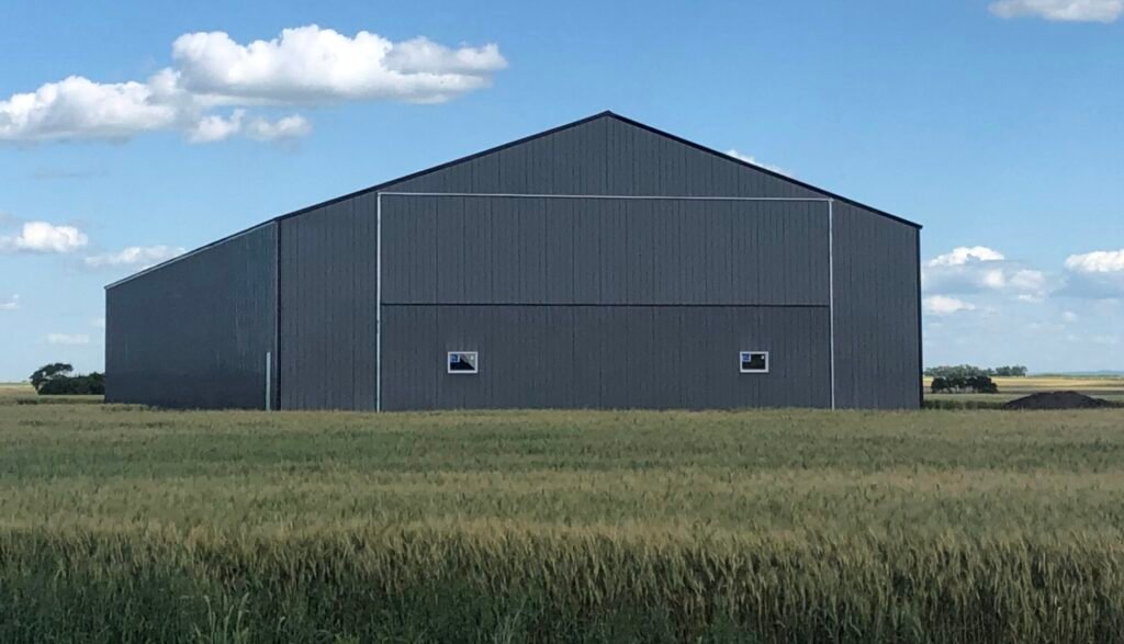 Finished post frame building using quality building supplies.